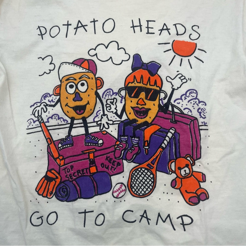 Vtg Mr. Potato Head Kids Youth Large T-Shirt Anvil Cotton Shirt